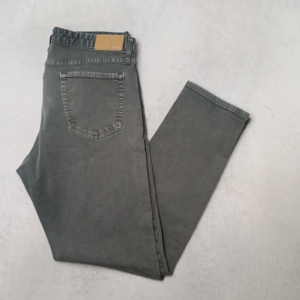 Bonobos Jeans Mens 35x32 Gray Athletic Stretch Denim 5-Pocket Zip Work School